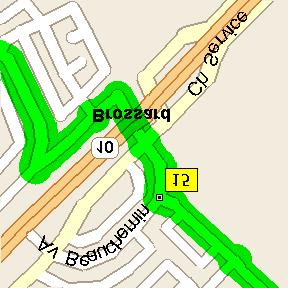 0 km At near Brossard, turn LEFT