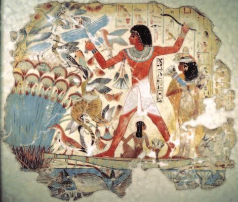 people of ancient Egypt sang a hymn of praise. They honored the river for nourishing the land and filling their storehouses with food: But all is changed for mankind when [the Nile] comes.