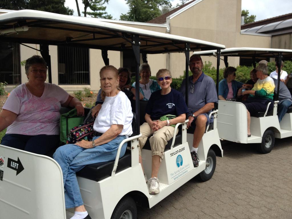 Let's go back to August 9, when the Historical Society visited Spring Grove Cemetery. On August 9, at 1:00 we took a historical tour, via tram, of the Spring Grove Cemetery.