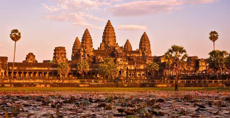 DAY 9: Siem Reap B/L/D Proceed to the Angkor Wat temple, discover the fortified city of Angkor Thom. After lunch you will explore the jungle covered Ta Prohm.