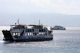cross Bali strait by ferry for about 1-1.5 hours to reach to the Gilimanuk ferry port in the most western tip of Bali Island.