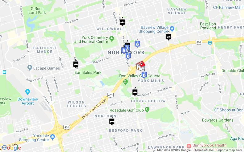 Banks Car Wash 1. TD Canada Trust Branch and ATM 29 The Links Road, North York Dist.: 0.37 km 2. TD Canada Trust Branch and ATM 4685 Yonge Street, North York Dist.: 0.76 km 3.