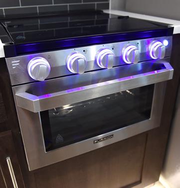 Recessed Stove with Glass Cover