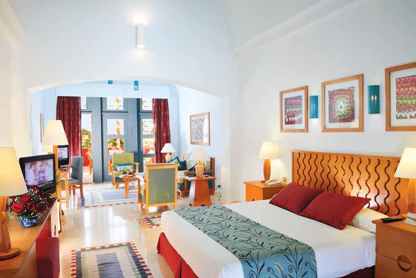 ACCOMMODATION The Steigenberger Golf Resort El Gouna features 268 rooms, distributed in Nubian-style buildings of two and three stories, beautifully designed by the award-winning architect Michael