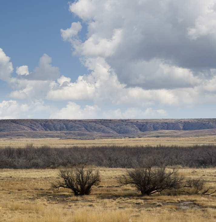 The famous red bluffs of Chaves County make for spectacular views from the ranch.
