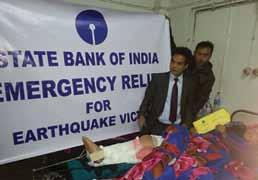 Team RBO Imphal providing Emergency Relief to the Earthquake Victims Hoping Quake Victims SBI Kangpokpi Branch