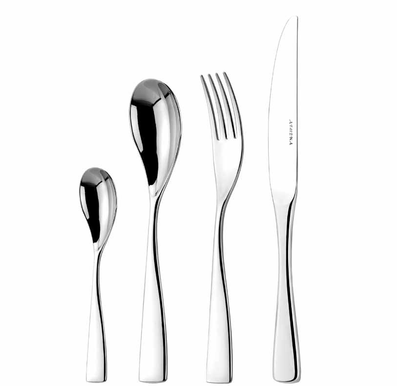 CUTLERY BERNILI Timeless design features flared handles which brings easy