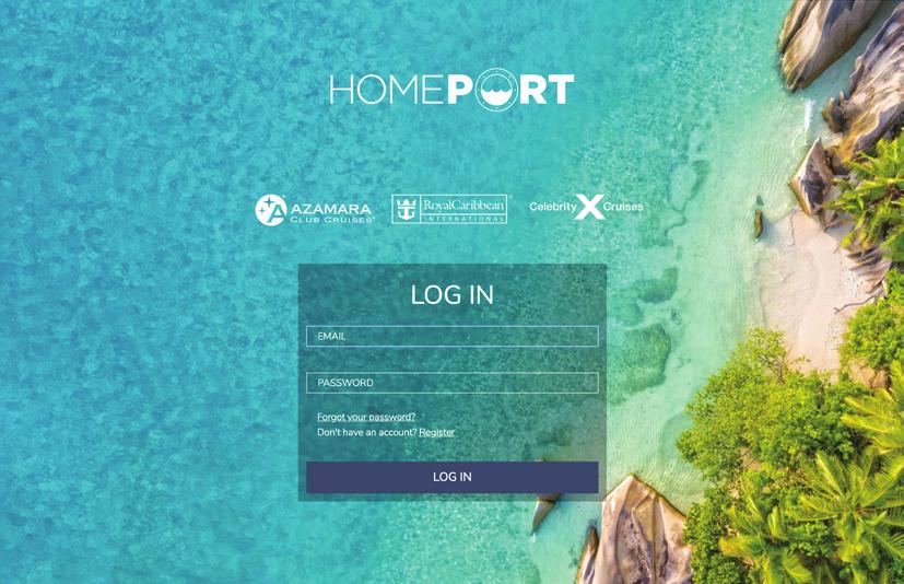 REGISTRATION Royal Caribbean s HomePort Travel Agent Portal can be accessed on desktop, mobile and tablet devices at www.rcihomeport.com.au.
