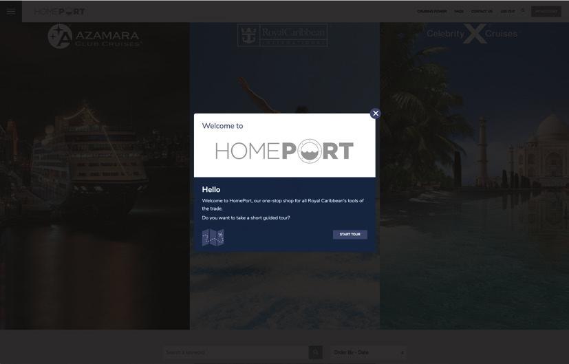 NAVIGATING HOMEPORT Following log-in, you will have access to the HomePort homepage.