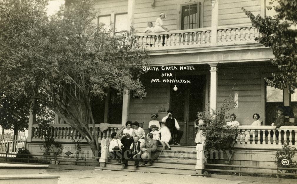 [8] The Smith Creek Hotel - The sign on this 1913 photo says Smith Creek Hotel, but the name of this station was changed to the Hotel