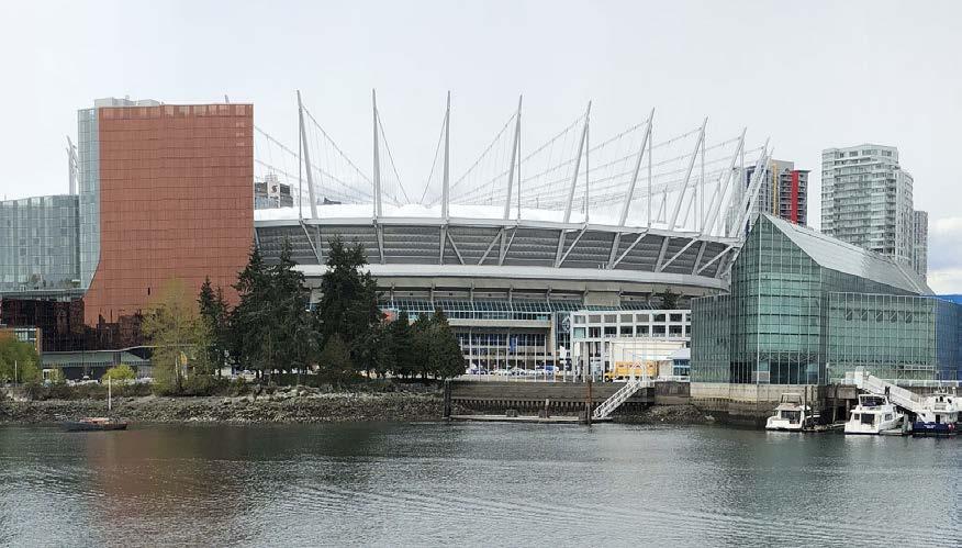 Views to BC Place Lights and Spires False Creek North Official Development Plan (FCN ODP) originally sought to wrap the old stadium After renovation, BC Place has become a valued