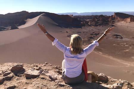 In addition to her transformational coursework and teachings, she invites students and participants to travel with her on life-changing JourneyAwake Adventure and Meditation tours.
