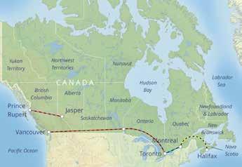 CANADA BY RAIL Discover VIA Rail In addition to the classic journeys on the Rocky Mountaineer (see pages 20-23), visitors can see Canada s dramatic and everchanging landscapes unfold on Canada s