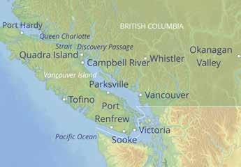 BRITISH COLUMBIA Discover British Columbia Vancouver Cosmopolitan coastal city Whale-watching cruises Situated in the south-west of British Columbia, Vancouver is named after British Captain George