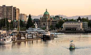 In Victoria we recommend going on a boat tour in search of whales, stopping at the Thunderbird Park with its impressive display of totem poles and visiting the Royal BC Museum, which showcases the