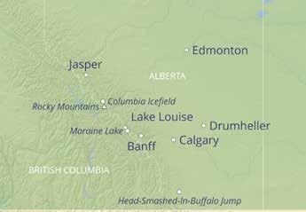 ALBERTA Discover Alberta Calgary skyline Calgary & Edmonton Gateway to the Rockies Direct flights from the UK These two cities are the gateways for most visitors arriving into Alberta by air, with