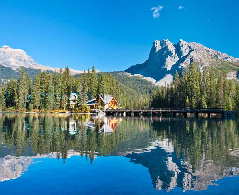 XXXXXXXXXX Emerald lake scenery of Jasper National Park, with its serene lakes, gentle meadows and jagged peaks.