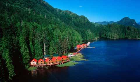 ACCOMMODATION BRITISH COLUMBIA Superior Nimmo Bay Wilderness Resort, Vancouver Island Nimmo Bay Wilderness Resort is an intimate family-owned and operated lodge, accessed only by helicopter or
