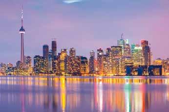 ONTARIO Discover Ontario MAP Toronto Toronto skyline at dusk Dynamic & multicultural city Direct flights from the UK First visited by Europeans in the early 17th century, Toronto is set on the banks