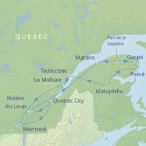 QUEBEC TOUR Quebec & the Gaspé Peninsula Duration 14 Days & 13 Nights Category Standard Self-drive From 1,845 Tour overview Tour the highlights of Quebec, from the lighthouses and wildlife found