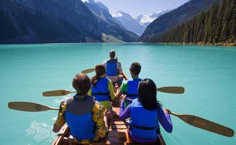 Rafting on Lake Louise, Alberta Travel Alberta Our Western Canada Family Adventure on page 64 combines Alberta and British Columbia with a variety of outdoor pursuits.