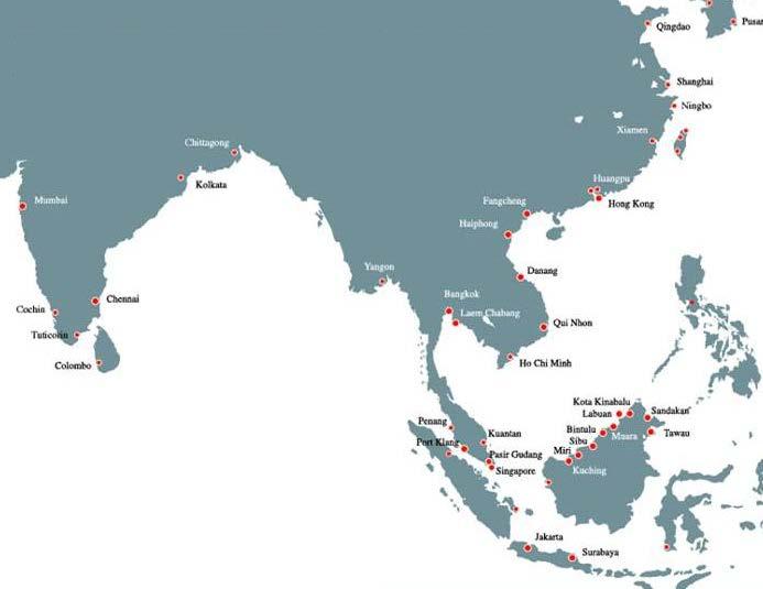 NORTHPORT: REGIONAL CONNECTIVITY Route Sailing Frequency (per week) Intra-Asia 17 Asia/Africa 3 Australia 2 Gulf/Middle East 2 Indian Subcontinent 8 ('000 TEU) 2014 Container Throughput China 455.