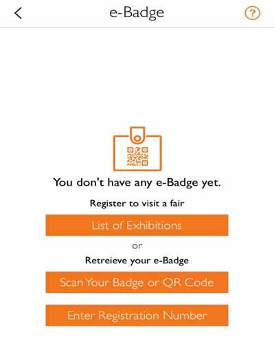 Ensure to enter your FULL Name as shown on your identity document Tap e-badge Select