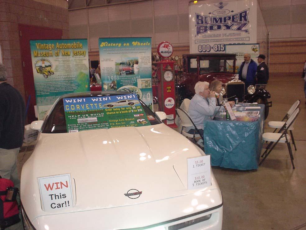 Vintage Automobile Museum of New Jersey Vol. 9, No.1, P2 ATLANTIC CITY AUTO AUCTION & CAR SHOW: Lorraine Mackiewicz and Ginger Downes sell chances on our beautiful 1985 Corvette.