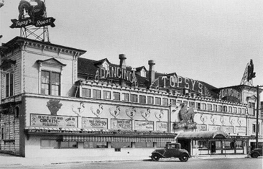 Playland occupied three city blocks and by 1934 the Midway had 14 rides, 25 concessions and four restaurants in addition to Topsy s Roost.