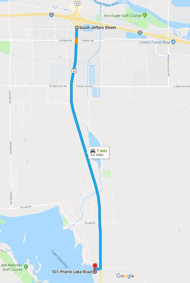 Immediately after the second bridge, you will turn left onto Camp Augustine Road. Follow this road 1 mile into camp. From Grand Island Take South Locust Street south towards I-80.