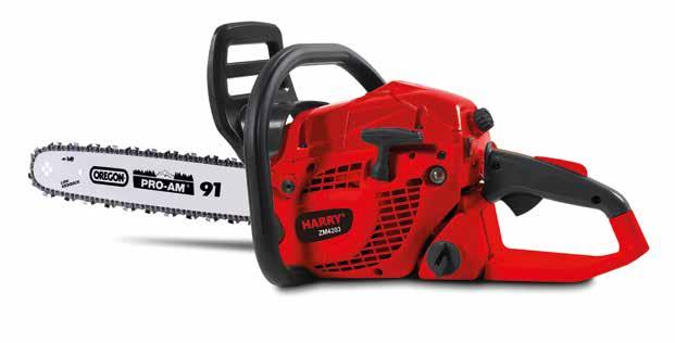 5cc petrol chain saw has a 14 Oregon bar and chain. Ideal for fire wood and light timber work. Model: ZMC4203 Displacement: 41.