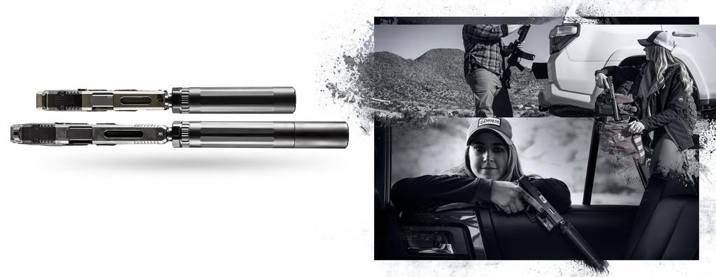 YOU DON T HAVE TO CHOOSE BETWEEN SHORT AND LONG GHOST-M Introducing the modular multi-caliber pistol/subgun suppressor, the.
