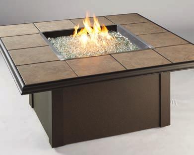 pit tables Sierra Square Fire Pit Table This combination of stone and fire is timeless Outdoor-rated faux stone and