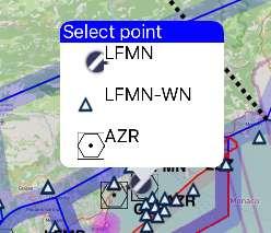 The aviation Map opens in Planning mode, by clicking on the upper right button, the chart will switch to Flight mode, centered on airplane, showing navigation data (speed, track, leg, altitude, and