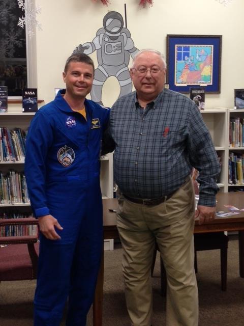 NASA Astronaut, G. Reid Wiseman visits Sharpsburg Mayor Spielman with Astronaut G.