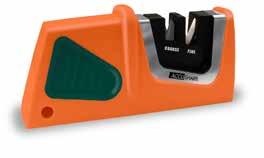 12 SharpNEasy 2-Step Orange Knife Sharpener Two sets of stationary ceramic rods include dark for coarse and white for fine, maintain & hone your