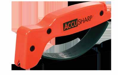AccuSharp Blaze Orange Knife & Tool Sharpener Sharpen knives (even serrated knives), cleavers, axes, machetes, and many other cutting tools in about 10