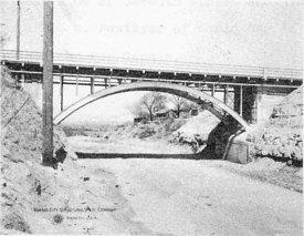 The Viaduct Approaches on the North Side of the River were paid for by the Kansas City Southern Railroad and the Kansas City Terminal Railroad and on the South Side of the River by the Atchison,