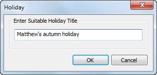 Adding A Holiday Now that you have selected the staff member and ticked both of the show boxes you can add holidays and lieu days simply by clicking on the Holiday Planner calendar in the annual,