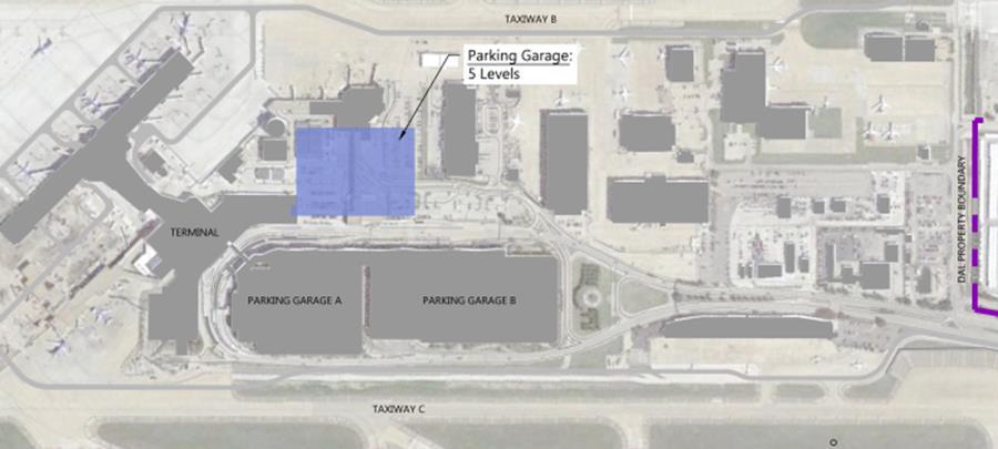 8 FUTURE PARKING GARAGE CONCEPT Garage to be located adjacent to Ticket Hall Approximately 5,130 spaces will be accommodated in