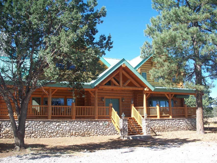 The beautifully designed, custom log home is 5,436 SF. It is a 5 bedroom, 4.