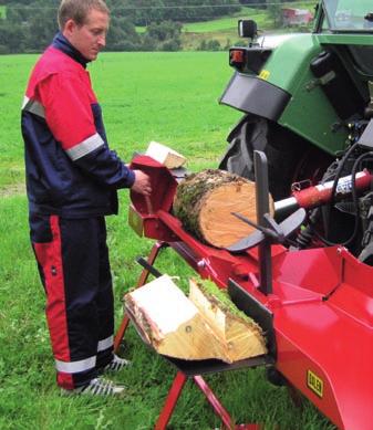 Log splitter 1550 Large valve: The large valve gives increased capacity and prevents overheating. Both models have two speed rates on the splitter, fast mode with 3.