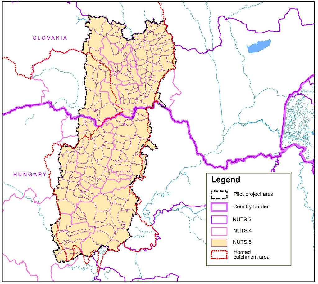 2.2. Settlement structure The Slovak part of the pilot project area is a part of the Košice region and it includes the districts Košice I IV (the city of Košice) and a predominant part of the