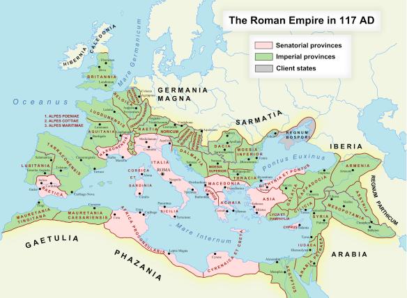 How large was the Roman Empire at its zenith?