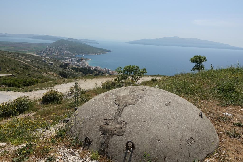 From this small cement bunker near the fortress of Lekuresi we had a view of Corfu in the distance. The next morning, we visited the ruins of the St.