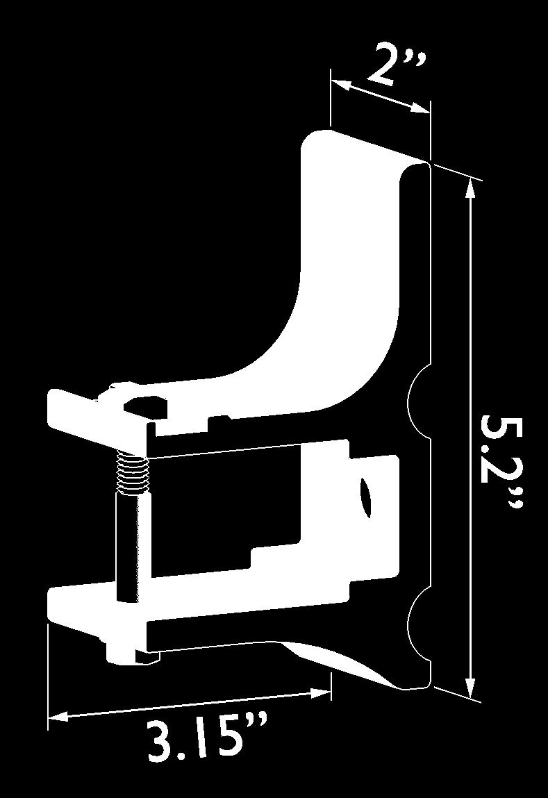 Available Installation Brackets for the Adalia Extenda X3M Wall Bracket Extruded aluminum with a powder coated finish.