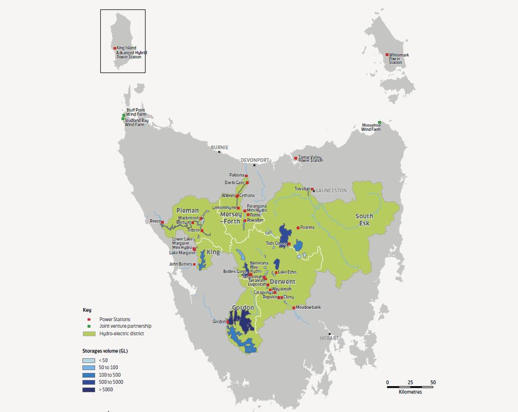 Figure 3 Hydro Tasmania s operations Operating environment Hydro Tasmania operates in the highly dynamic and competitive National Electricity Market (NEM), which is undergoing a period of significant