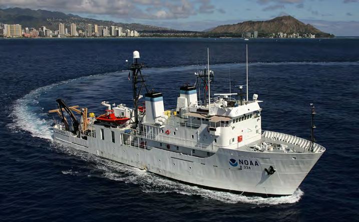 In June 2016, researchers conducting an expedition to deep coral reefs of Papahānaumokuākea Marine National Monument aboard the NOAA Ship Hi ialakai used advanced dive technology to survey reefs at