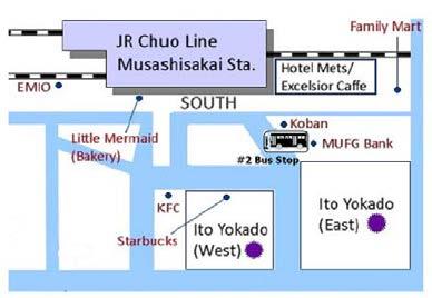 Directions to ICU from Musashisakai Station 1. Prepare the 220 yen bus fare in advance. If paid with IC card (e.g. SUICA), the fare is 216 yen. 2. Take bus #93 for 国際基督教大学 (ICU) from No.