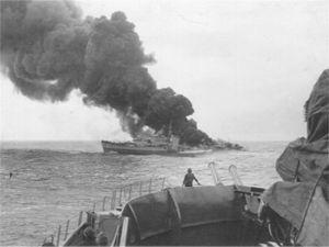 HMS Gurkha sinking after being torpedoed However, war brought changed times.
